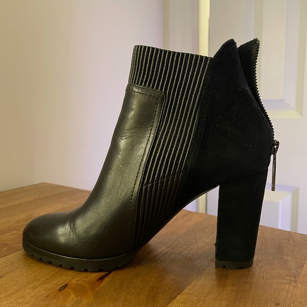 Donald Pliner Leather & Suede Heeled Booties